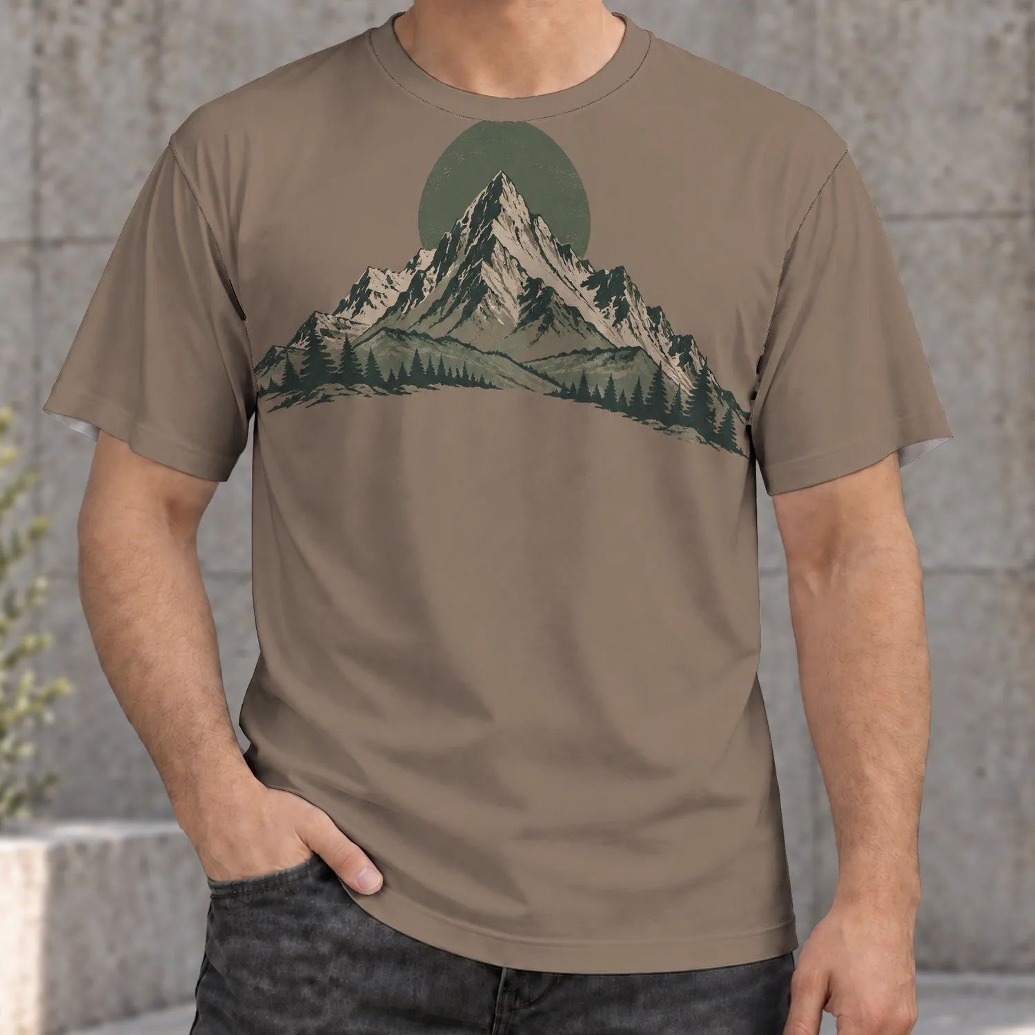 Mountain Sunrise Landscape for Everyday Outdoor Adventures and Casual Nature Lovers All-over Print Unisex T-shirt - 1