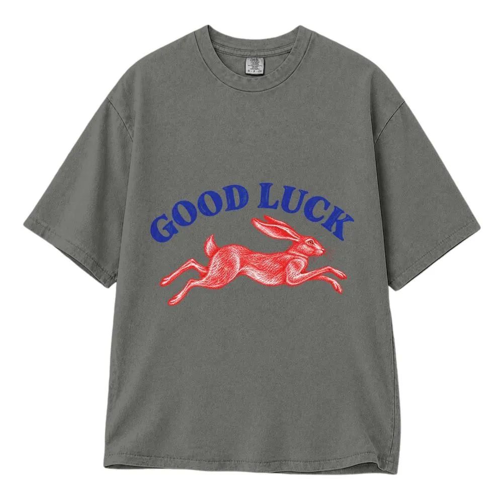 Good Luck Rabbit Shirt, Women's Oversized Shirt, Retro Western Graphic Tee, Hoodie, Sweatshirt - 1