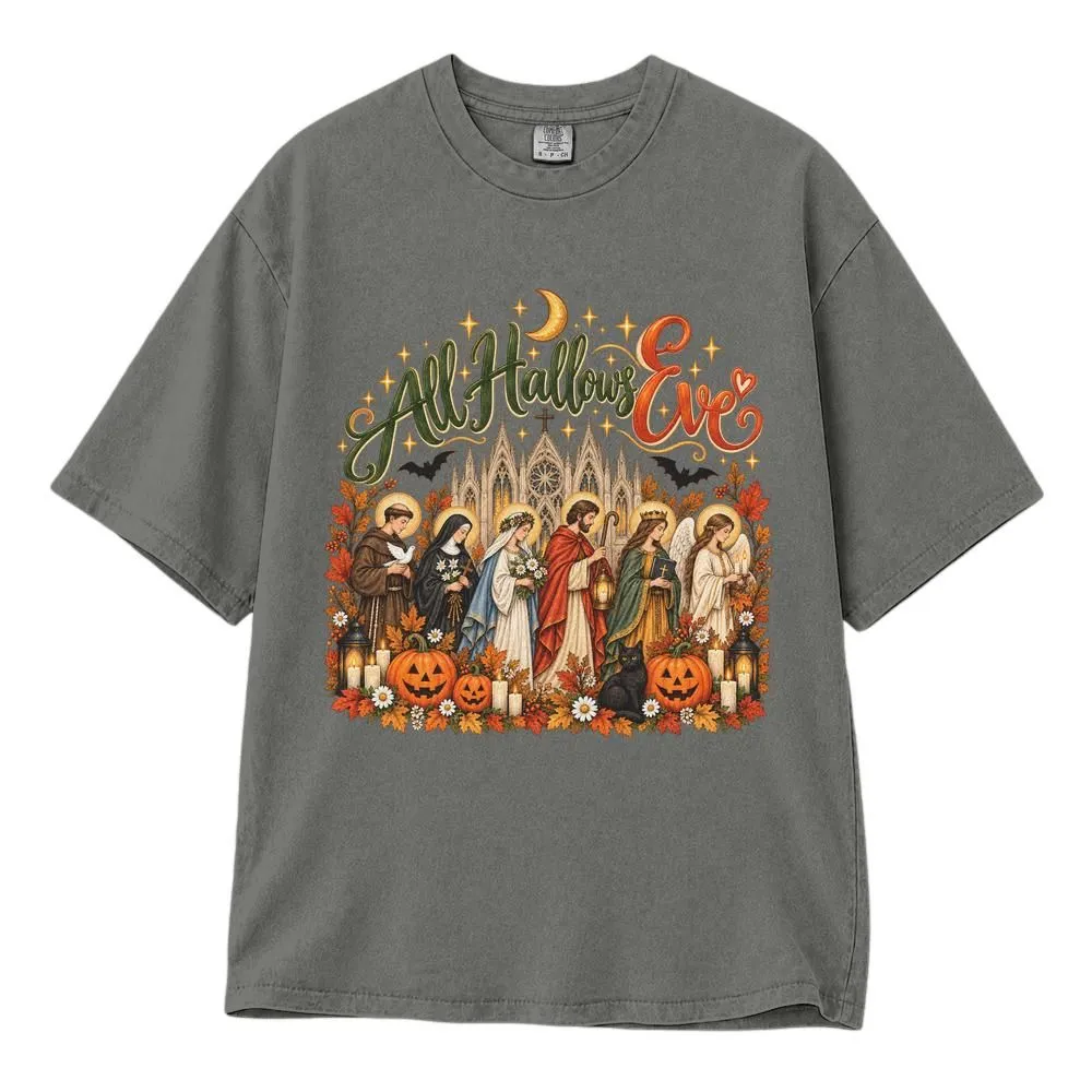 All Hallows Eve All Saints Shirt, Catholic Christian Halloween Gift, Vintage Religious Fall Tee, Hoodie, Sweatshirt - 1