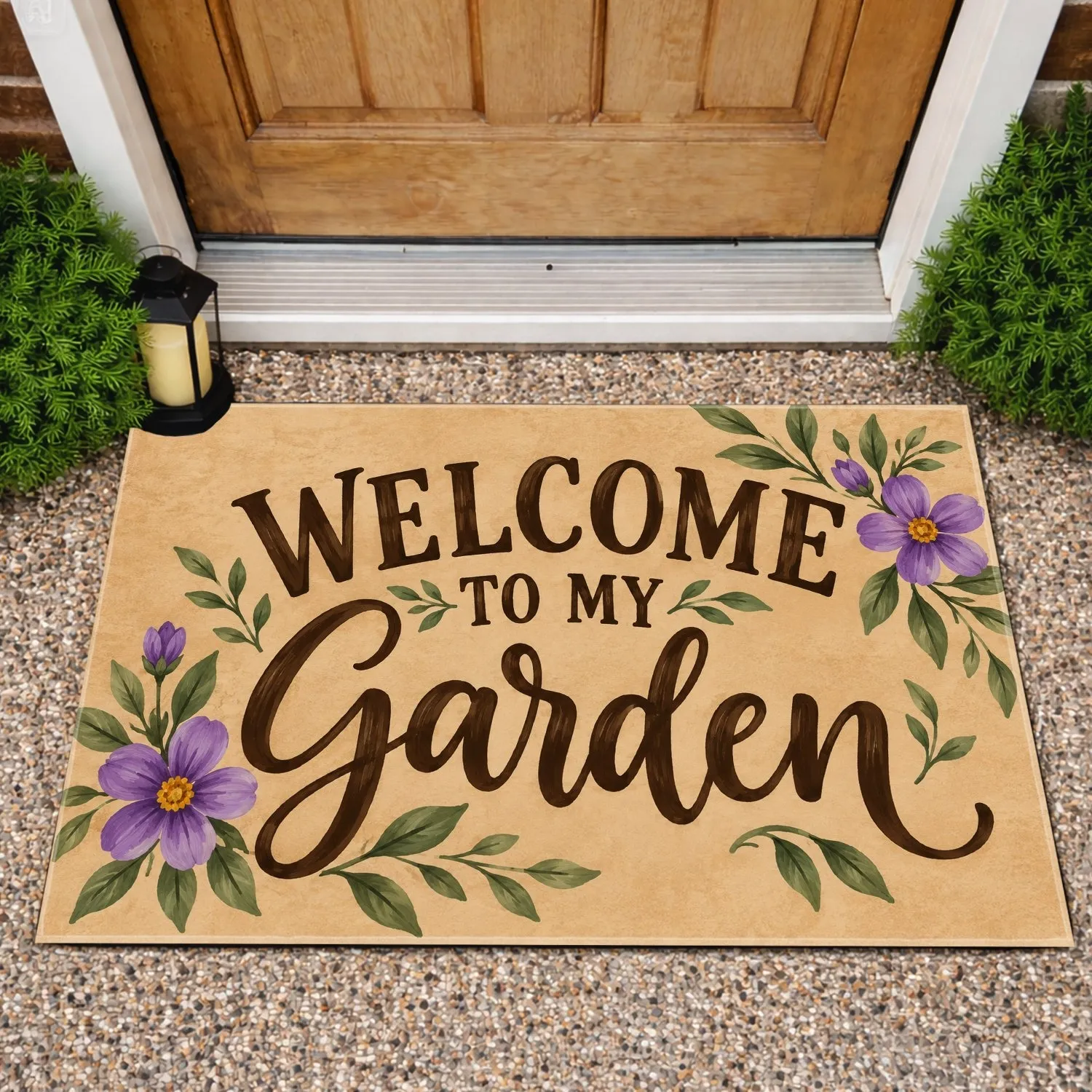 Welcome to My Garden Floral Entryway Greeting for Garden Lovers and Plant Enthusiasts Doormat - 1