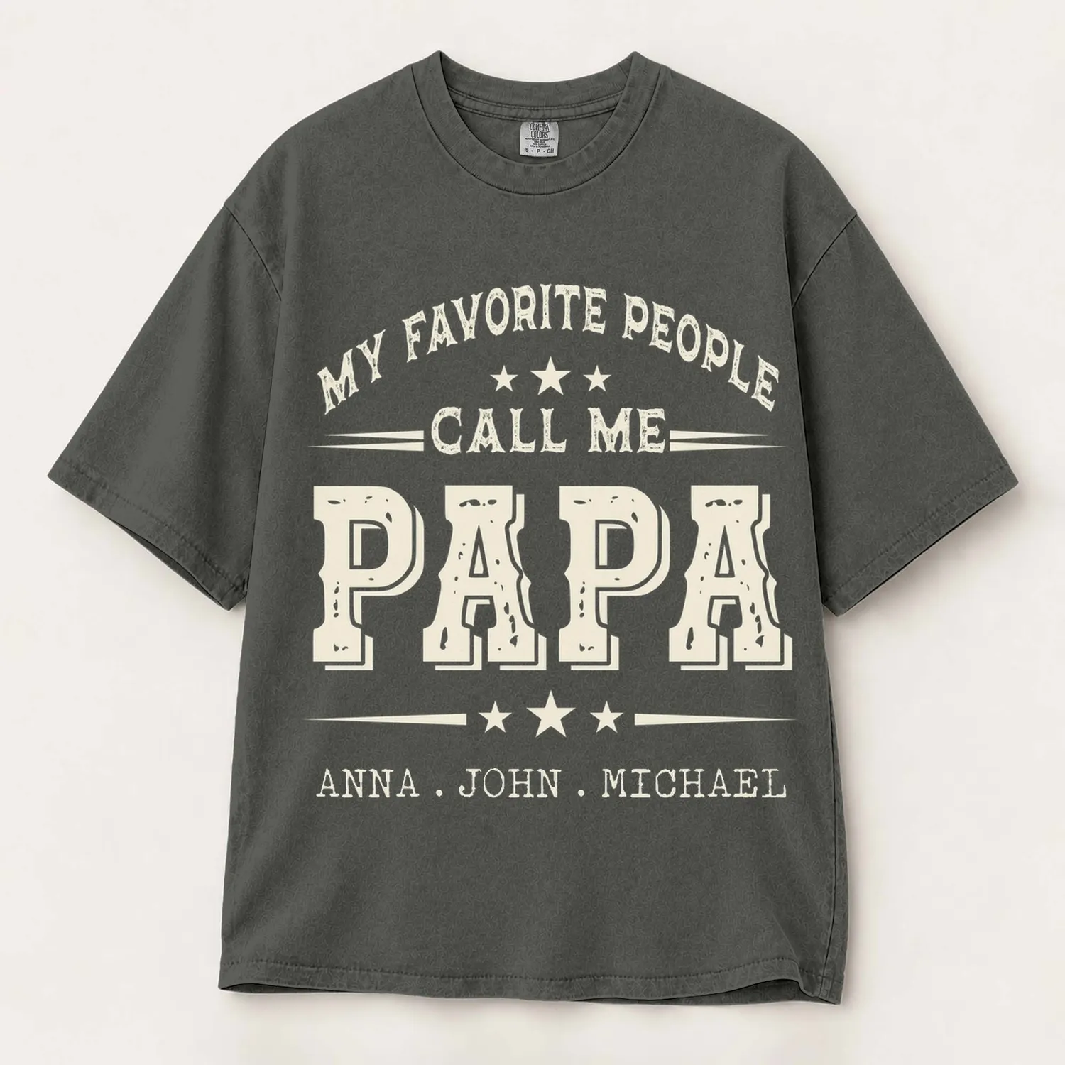Personalized Bootleg Tee – Custom Kids Names, My Favorite People Call Me Papa Father's Day Gift - 1