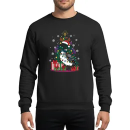 Christmas Enthusiasts' Whimsical Loon Red Green Blue Lights Santa Hat Antlers Gifts Tree Snowflakes Sweatshirt