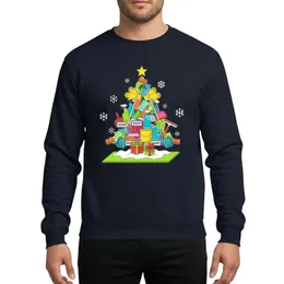School Custodian Vibrant Cleaning Supply Christmas Tree Flat Art with Golden Star, Wrapped Gifts, & Snowflakes Sweatshirt