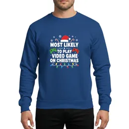 Holiday Gamers' Festive White Text Gaming Controllers Holiday Lights Santa Hat & Candy Canes Sweatshirt