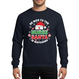 Nurses' Festive Red Green White Christmas Santa Hat Nurse Cap Snowcapped Holiday Design Sweatshirt