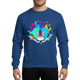 Figure Skaters' Energetic Aqua Teal Blue Ice Skates Hot Pink Purple Orange Splashes Sweatshirt
