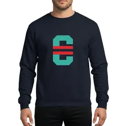 Women's Bold Geometric Teal-Cyan Capital C Two Bright Red Stripes Collegiate Style Sweatshirt