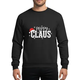 Family Christmas Celebrators' Rustic White Poppy Claus Whimsical Script Bold Distressed Font Red Santa Hat Snowflakes Sweatshirt