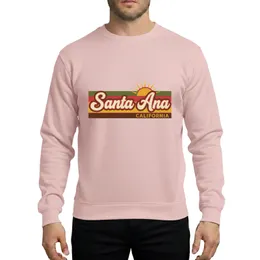 West Coast Fans' Vintage Distressed Santa Ana Script Text Earthy Stripe Sun Design Sweatshirt