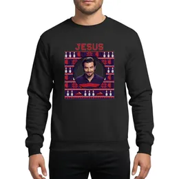 Bowling Enthusiasts' Photo-Realistic Goatee Character Pixel Art Ugly Christmas Sweater Red Purple White Bowling Pins Sweatshirt