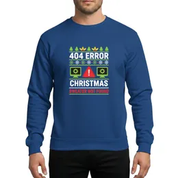 Humor-Loving Holiday Fans Vibrant Green Red Yellow 404 Error Tech Warning Christmas Tree Holly Snowflake Motif Sweatshirt