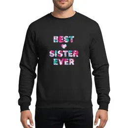 Sisterhood Supporter's Bold Splotchy Pink Fuchsia Teal Purple Best Sister Ever Heart Typography Sweatshirt