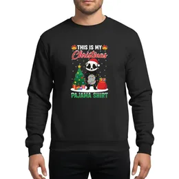 Honey Badger Lovers' Whimsical Black Honey Badger, Red Santa Hat, Multicolor Lights, Festive Gifts, White & Red Christmas Text Sweatshirt