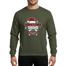 Emergency Dispatchers' Dispatcher Squad Red Black Leopard Print Santa Hat Snowflakes Sweatshirt
