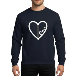 German Grandmas' Hand-Drawn White Heart Oma Script Dark Charcoal Art Sweatshirt
