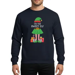 Family Christmas Group Whimsical Sweet Elf Bright Green Hat Skirt Candy Cane Red White Stockings Gold Accents Sweatshirt