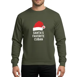 Cuban Christmas Lovers' Santa's Favorite Rustic Red White Flat Color Star Pom-Pom Design Sweatshirt