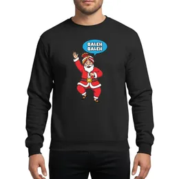 Men's Festive Season Celebrators Joyful Turbaned Santa Bhangra Dance Red Gold Purple Folk Sweatshirt