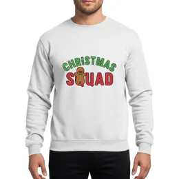 Holiday Family Distressed Vintage Christmas Squad Green Red Gingerbread Man Typography Sweatshirt