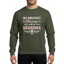 Grandma's White Pastel Pink Rustic-Chic Blessings Elegant Script Floral Motif Sweatshirt