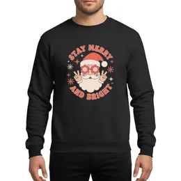 Holiday Celebrators' 70s Whimsical Santa Flower Sunglasses Peace Sign Coral-Red Peach-Pink Distressed Sweatshirt