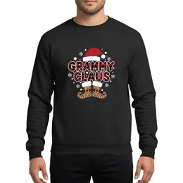 Grandmas' & Moms' Whimsical Christmas Red Plaid Grammy Claus Leopard Elf Boots & Snowflakes Sweatshirt