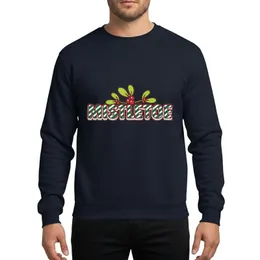 Holiday Enthusiasts' Bold 3D MISTLETOE Text, Candy Cane Green White Stripes, Dark Red Outline, Lime Green Mistletoe, Bright Red Berries Holiday Art Sweatshirt