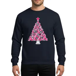 Holiday Celebrators' Vibrant Fuchsia & Soft Pink Interlocking Motif Tree White Snowflakes Hearts Butterflies Design Sweatshirt
