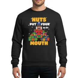 Women's Vibrant Cartoon Nutcracker Grin Red Green Gold Festive Presents Polka Dot Stripe Snowflakes Sweatshirt