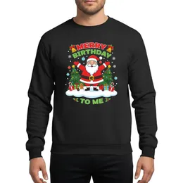 Birthday Celebrants' Merry Birthday To Me Red Green Santa Snowdrift Party Design Sweatshirt