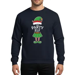 Family & Friends' Whimsical Elf Hat Skirt Red White Striped Legs Gold Accents Christmas Party Design Sweatshirt