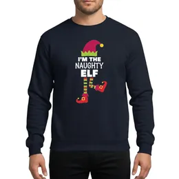 Festive Fans Playful Naughty Elf Deep Pink Hat Lime Green Stripes Red Legs Gold Buckle Design Sweatshirt