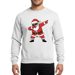 Pop Culture Christmas Enthusiasts Dabbing Santa Red Suit Black Ski Goggles Pink Tongue Gold Buckles Comic Art Sweatshirt