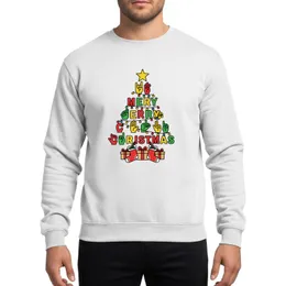 ASL Community Members' Festive Red Yellow Green ASL Hands Christmas Tree with Star, Lights & Gifts Sweatshirt