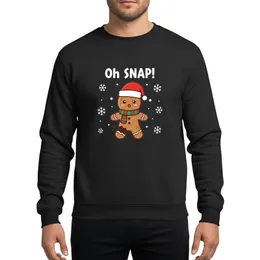 Humor Lovers' Festive Red Green White Broken Gingerbread Man Oh SNAP! Holiday Cartoon Design Sweatshirt
