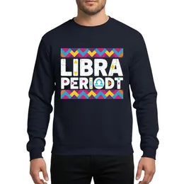 Bold Libra Personalities Distressed White LIBRA PERIODT Light Blue Scale Vibrant Geometric Chevron Hot Pink Aqua Yellow Orange Sweatshirt