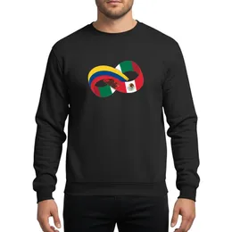 Cultural Connection Fans Geometric Intertwined Colombia Mexico Flag Eagle Cactus Loops Sweatshirt