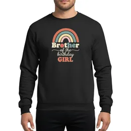 Brother's Whimsical Retro Boho Arcing Rainbow Text Muted Terracotta Peach Dusty Blue Sweatshirt