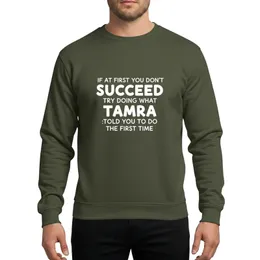 Women's Humorous White Hand-Drawn Bold Typography Playful Tamra Quote Sweatshirt