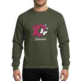 Empowered Individuals' Vibrant Purple Heart Design, White Butterflies, Elegant Script Sweatshirt