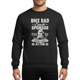 BMX Dads' Distressed White Stacked Typography BMX Rider Grunge Illustration Sweatshirt