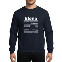 Elena's Minimalist Chroma Green Light Grey Typographic Nutrition Label Positive Attribute Design Sweatshirt