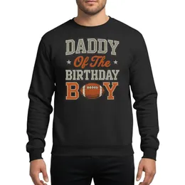 Dads' Vintage Collegiate 'DADDY BIRTHDAY' Silver Red Football Art Sweatshirt