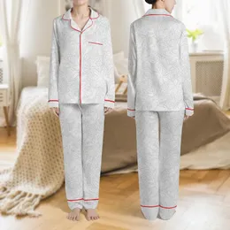 Women's Delicate White Floral Lace Intertwining Leaf Blossom on Heather Grey Satin Pajamas Set