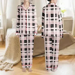 Women's Black Pale Blush Pink White Plaid Coffee Bean Hand-Drawn Heart Pattern Satin Pajamas Set