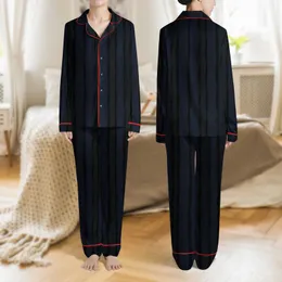 Women's Deep Black Abstract Vertical Lines Wavy Ribbed Motifs Charcoal Indigo Slate Satin Pajamas Set