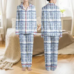 Women's Dusty Blue Plaid Whimsical Dreamy Eye Moon Star Pattern Satin Pajamas Set