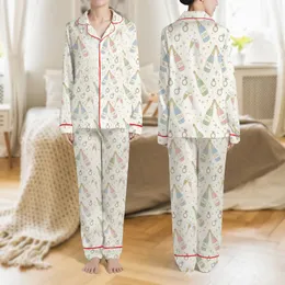 Wedding Celebration Women's Whimsical Pink Blue Gold Champagne & Ring Pattern Satin Pajamas Set