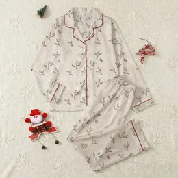 Women's Elegant Minimalist Abstract Floral Line Art Pattern with White, Charcoal Black on Pale Beige Satin Pajamas Set