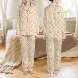 Women's Creamy Beige & Warm Brown Hand-Drawn Gingerbread Men, Minimalist Christmas Trees, Stars Pattern Satin Pajamas Set